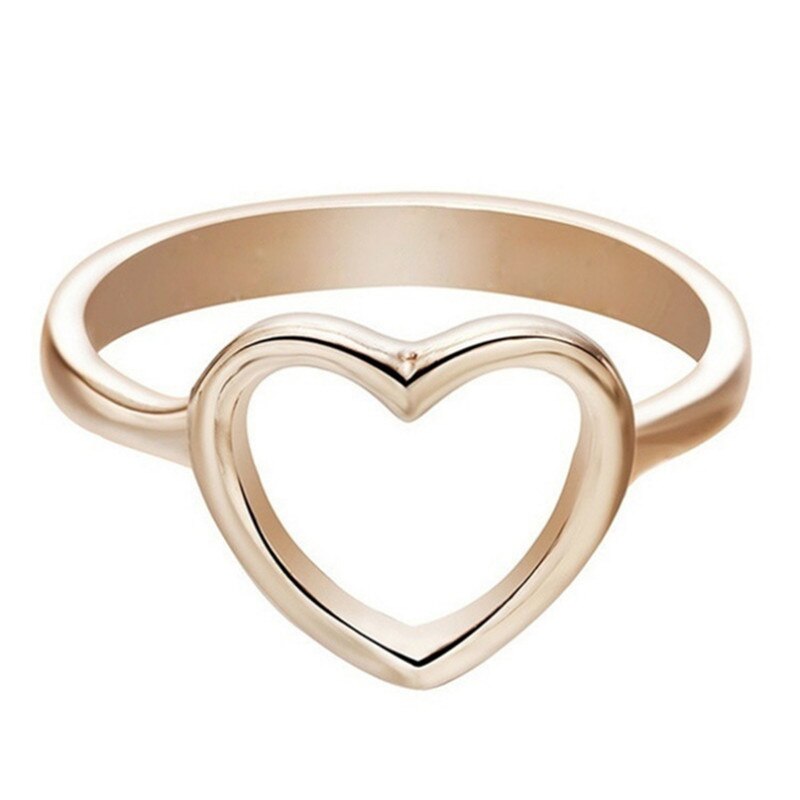 Newbuy roségouden holle hart trouwring voor vrouwen verlovingssieraden femme bijoux