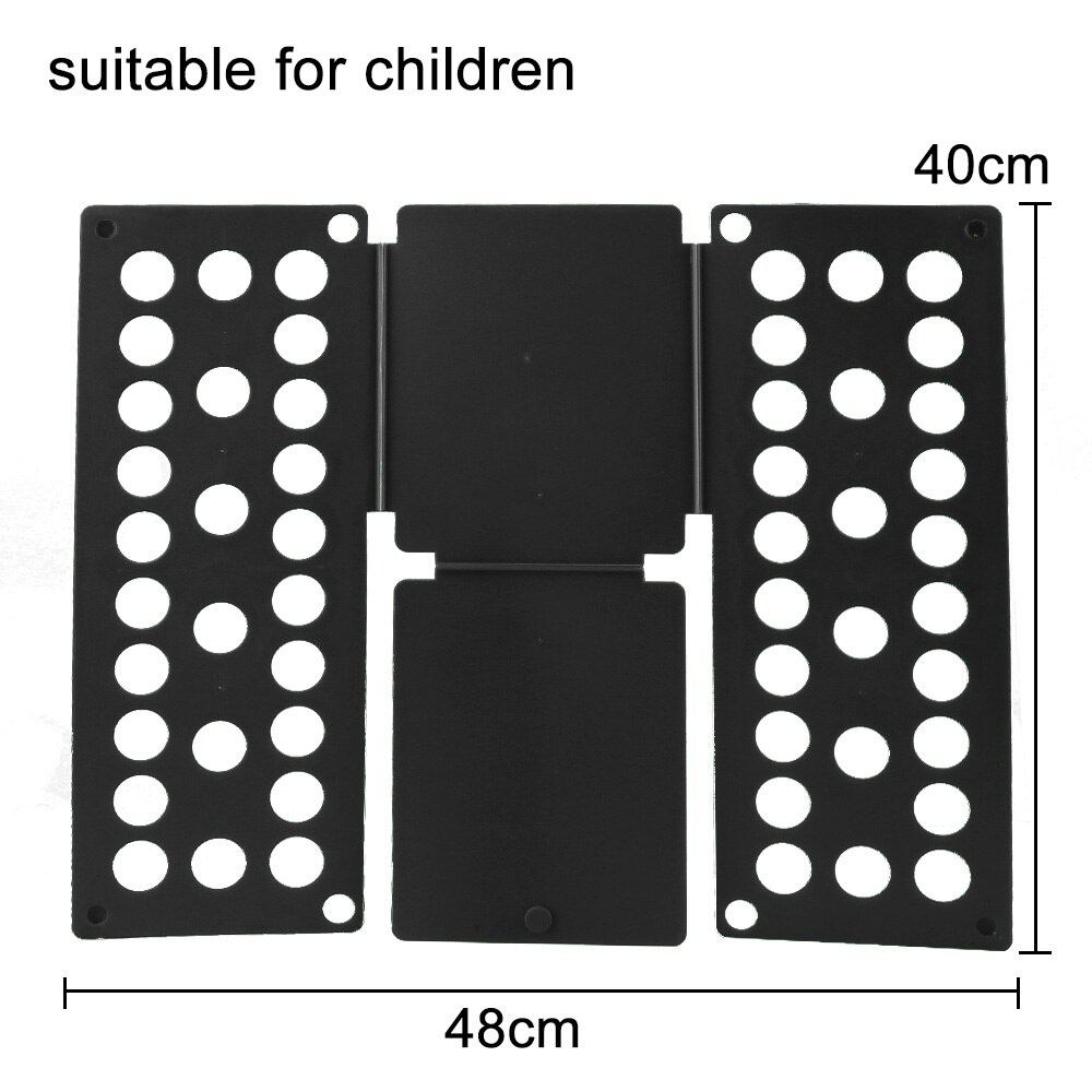 Quick Household Cloth Folding Board Child/Adult Clothes Folder Closet Organizer Clothing Folders Board Organizer Laundry Storage: Black S