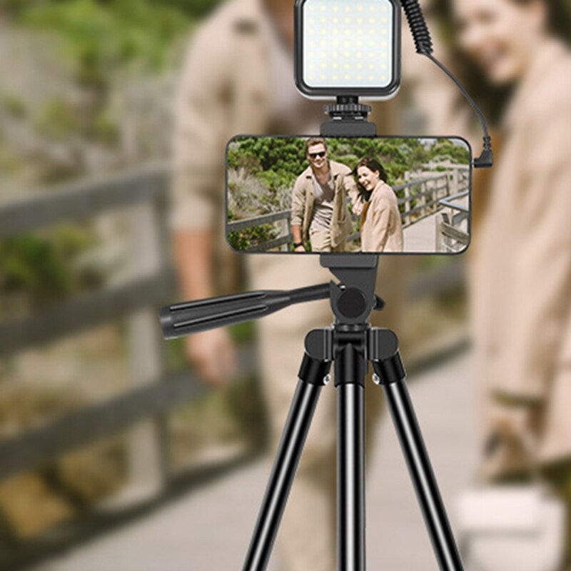 Telefon Video Vlog Kit Telefon Halterung Mikrofon Füllen Licht Kombination Set für Vlog Live Telefon Aufnahme