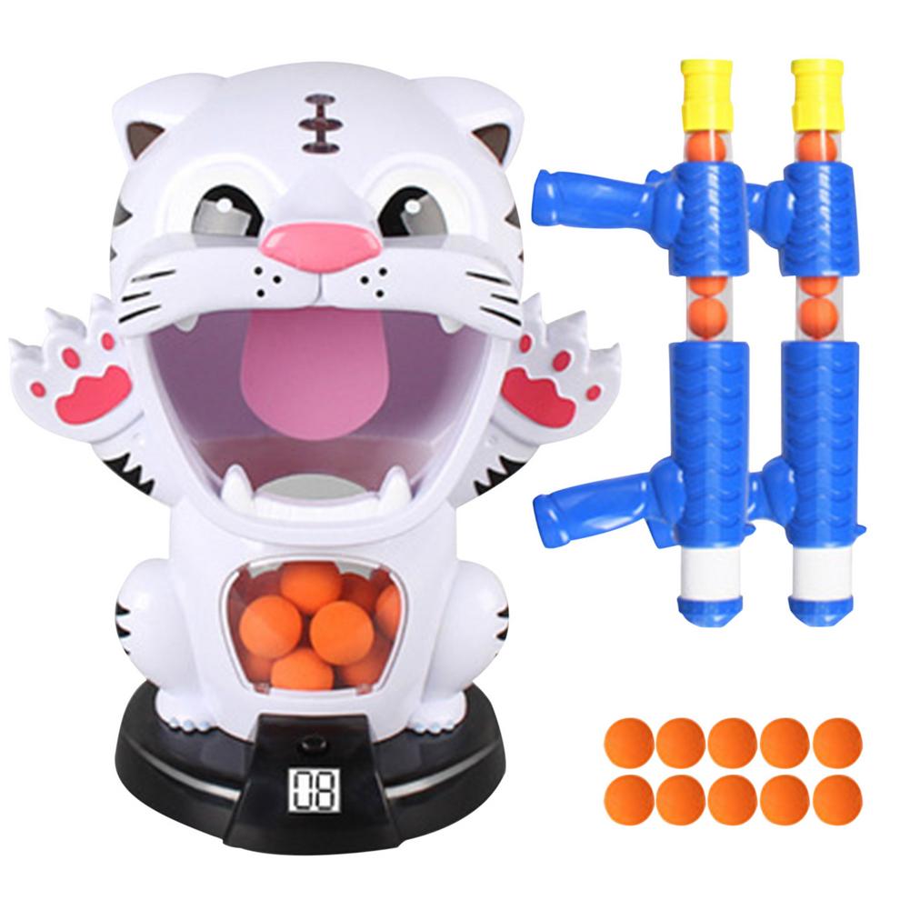 Pistolet zabawki zasilany powietrzem bezpieczeństwo miękki pocisk pistolety uderzyć głodny strzelanie kaczka elektroniczna gra cel kula zabawka dla dzieci odkryty kryty prezent