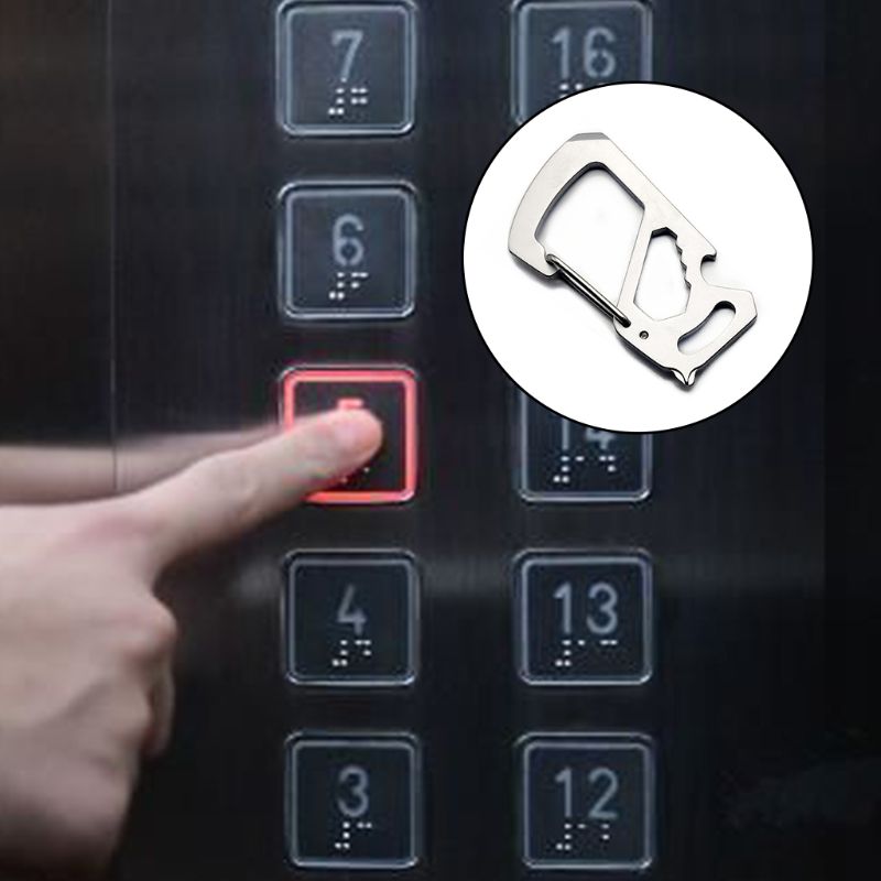 Mini bærbart hygiejneåbningshåndtag håndantimikrobiel døråbner elevatornøgle  h3cc