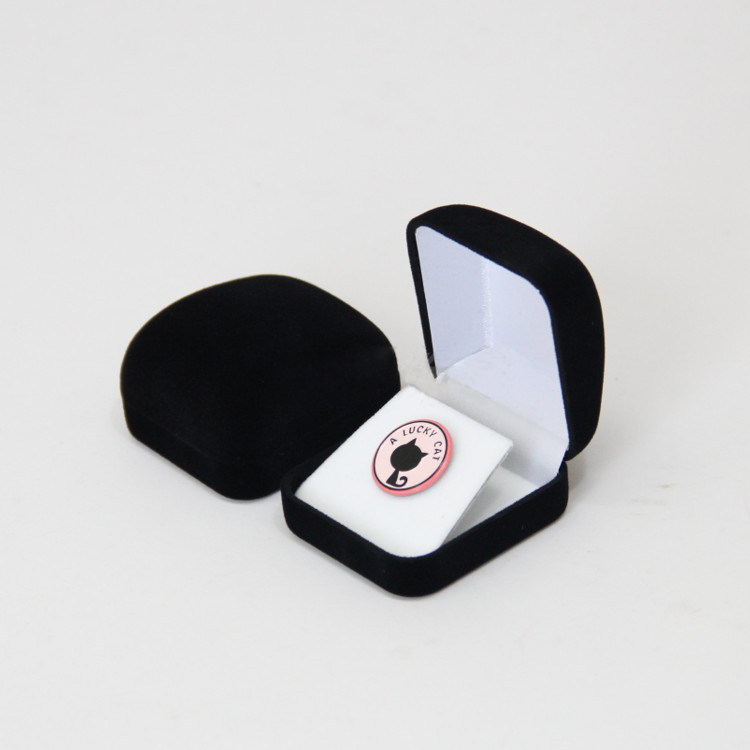 Fine Badge Medal Packaging Box Flocking Commemorative Coin Collection Organizer Jewelry Brooch Storage School Emblem Holder Case: Silver Plated