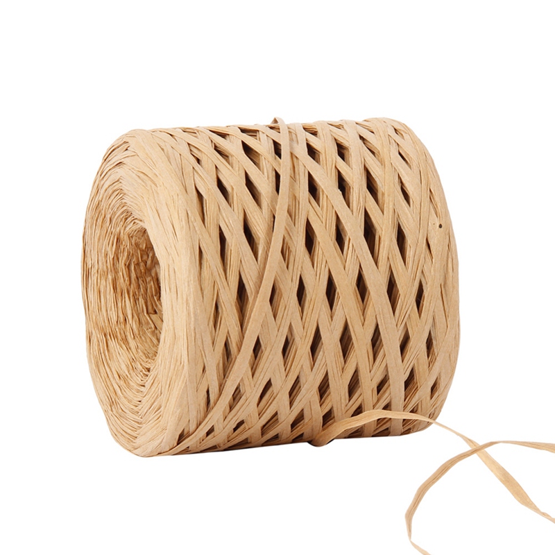 200M Raffia Paper Twine Rope Wrapping Decorative Ribbon DIY Bouquet Packing Crafts For Party Wedding Decoration Supplies