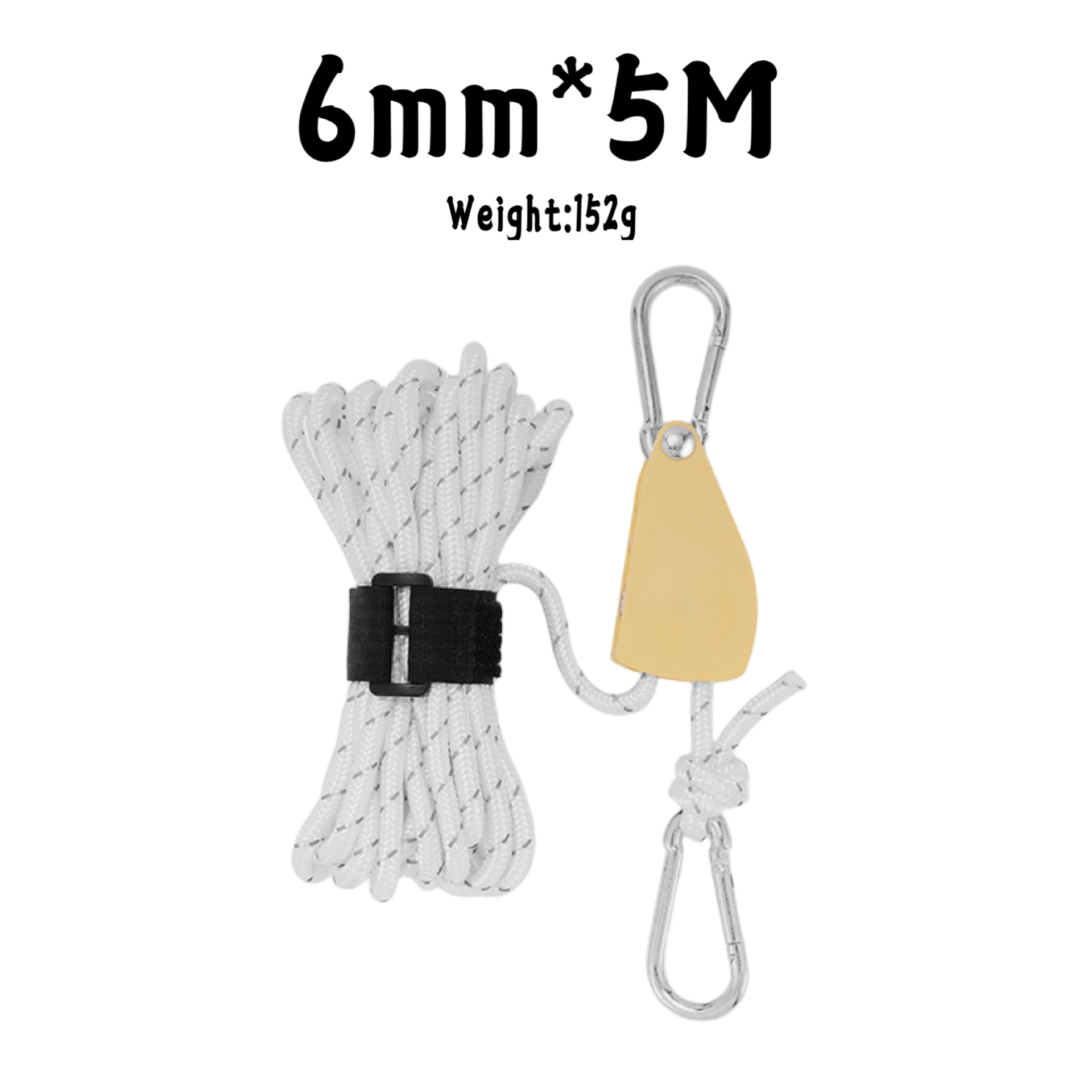 4/5M Camping Touw Tent Verstelbaar Touw Sluiting Vaste Gesp Poelie Spanner Ratelhangers Lampjes Camping Luifel Windtouw