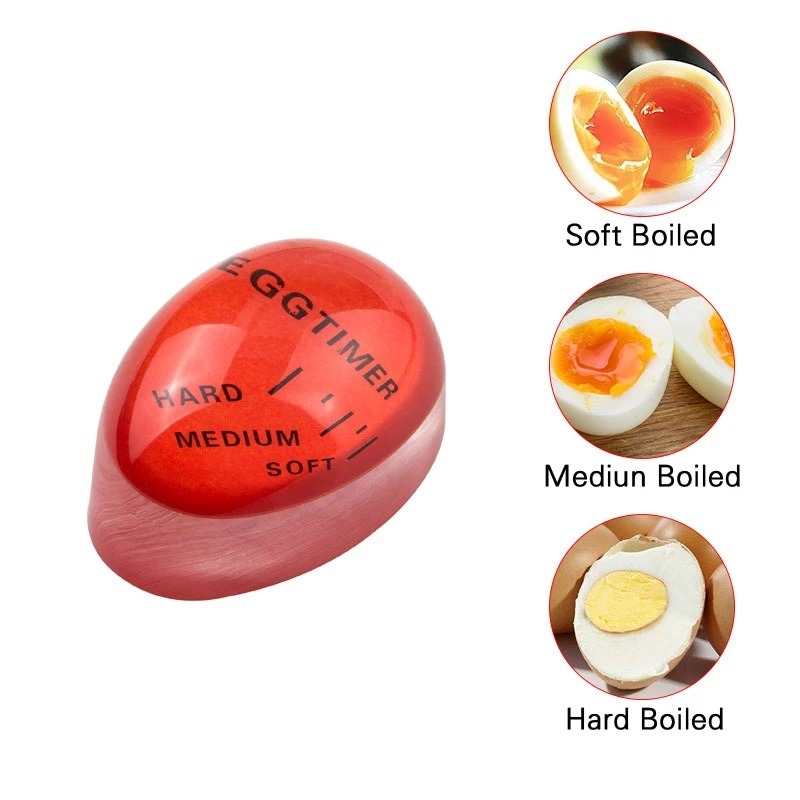 Reusable Egg Timer Fully Cooked Half-cooked Egg Cooker Colour Changing Resin Boiled Egg Timer Kitchen Timer Tool