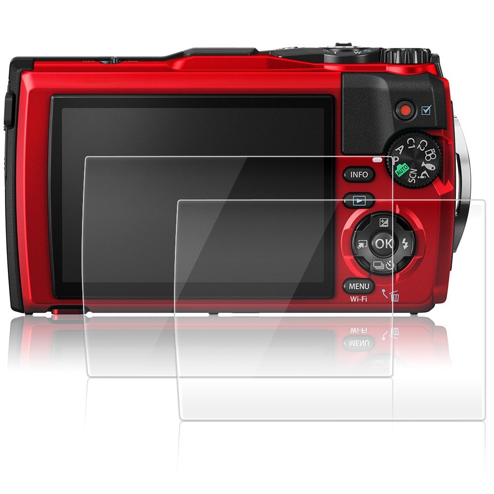 2 pack 0,3mm de vidrio Protector de pantalla LCD para Olympus TG-5 TG5 TG4 TG-4 duro TG-3 TG3 cámara resistente al agua