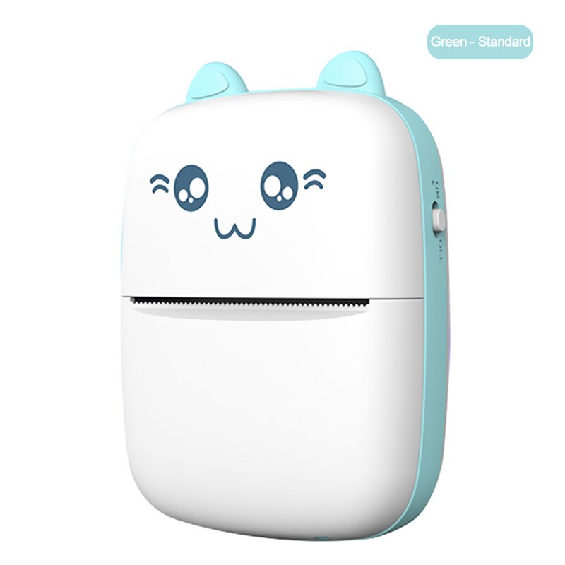 Mini Kat Printer Foto Pocket Thermische Printer Draadloze Bt Sluit Draagbare Printer 200Dpi Duidelijk 57Mm Afdrukken Android Ios: SLSBP
