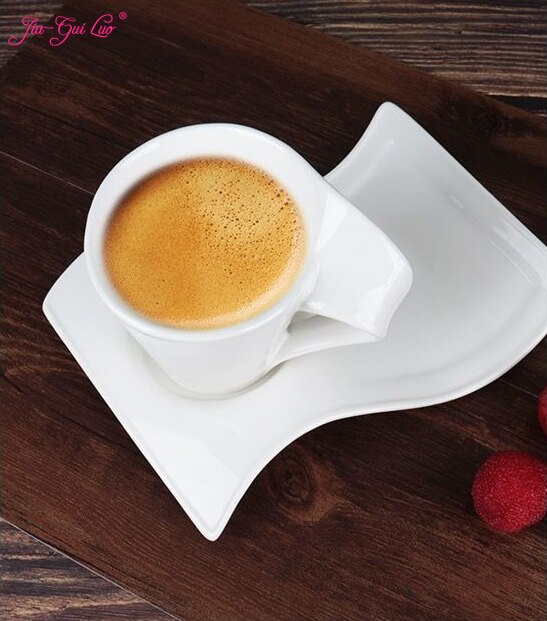 JIA GUI LUO 70ml 100ml 160ml 220ml Ceramic Coffee Cup &amp; Saucer Sets Cups Coffee Cups Set Coffeeware China Ceramic Set G089