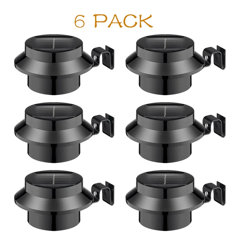 Lumières solaires extérieures de gouttière 3 9 LED lumière de clôture lampes de sécurité imperméables pour avant-toit jardin paysage voie B lumières solaires: Rose / 6-10W
