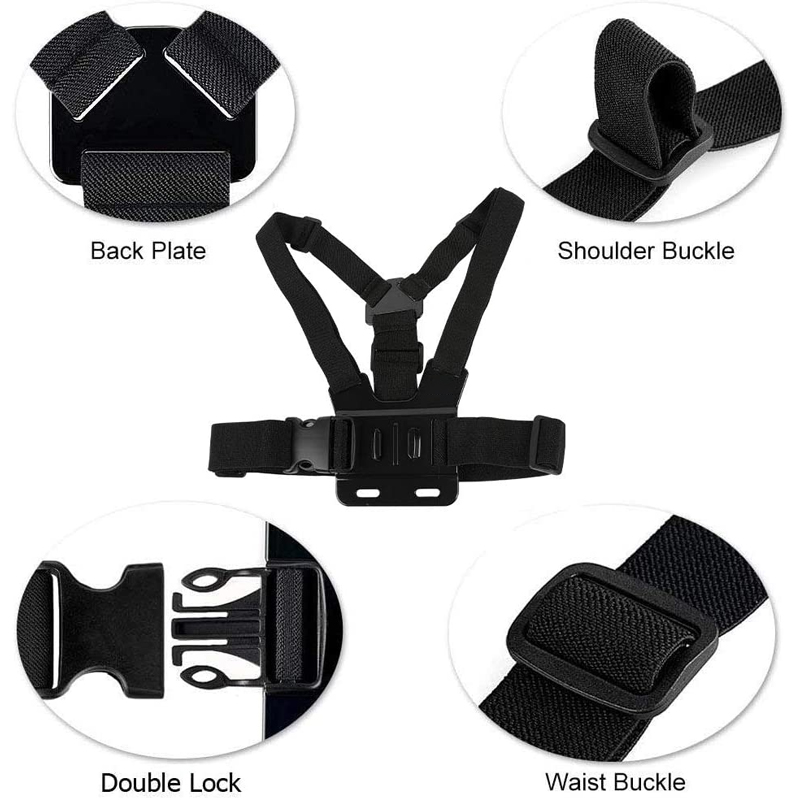 Voor Sjcam Accessoires Borst Harness Mount Hoofd Riem Voor Sjcam SJ4000 SJ5000 M10 Gopro Hero 4 3 + 3 actie Camera