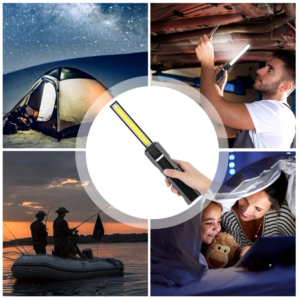 Led Work Light Portable COB Worklight Lamps Work Lamps Werklamp Flashlight Working Light Searchlight USB Rechargeable 3W LED