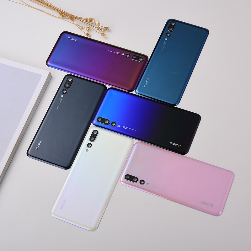 Back Glass Cover Voor Huawei P20 Pro Achter Deur Behuizing Beschermende Panel Case Voor Huawei P20 P 20 Batterij Shell met Camera Lens