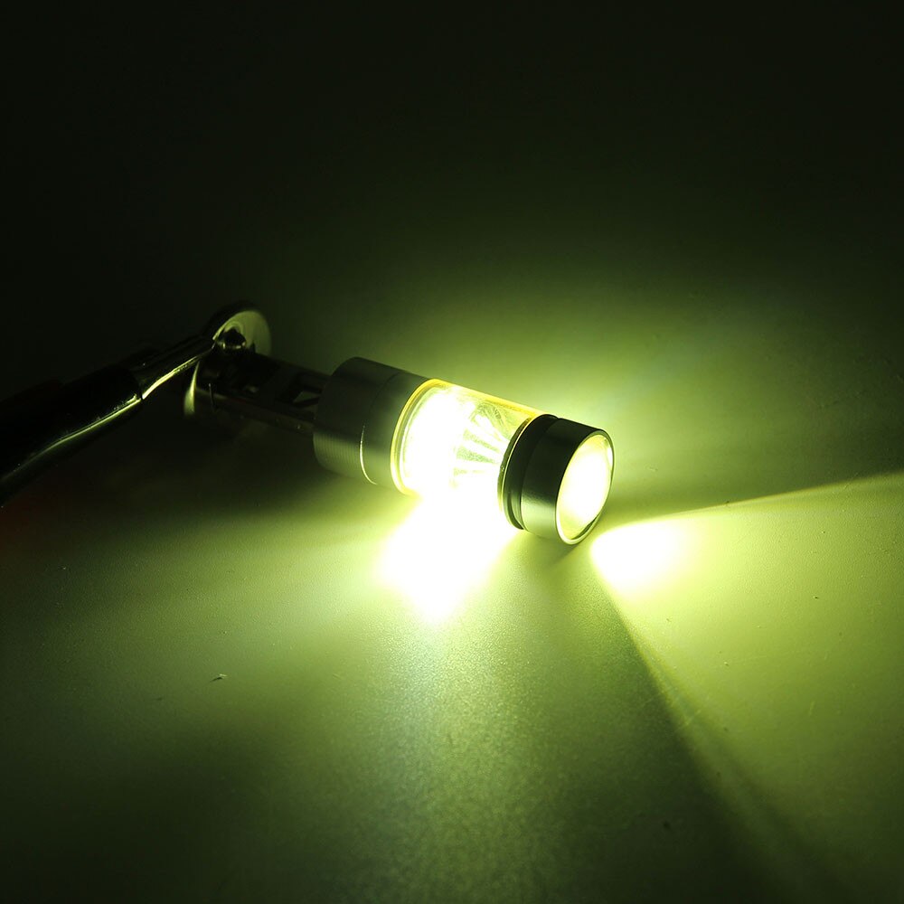 2Pc Auto Licht H1 100W Mistlamp Geel 2323 Led Drl Projector Lampen Lampen 4300K F14