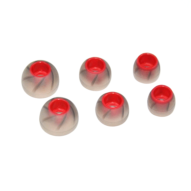 NICEHCK Red KZ 3 Pairs(6pcs) L M S In Ear Tips Earbuds Headphones Spiral Silicone Eartips For More KZ Earphones Universal