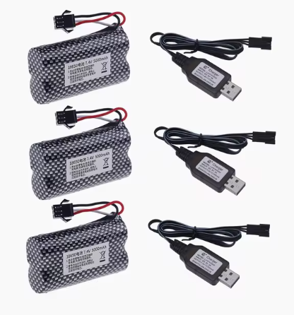 7.4V 5000mah Battery Charger MN82 Remote Control Car Battery MN128 MN78 LC79 for Watch Gesture Sensing Twisted RC stunt car SM3p: green