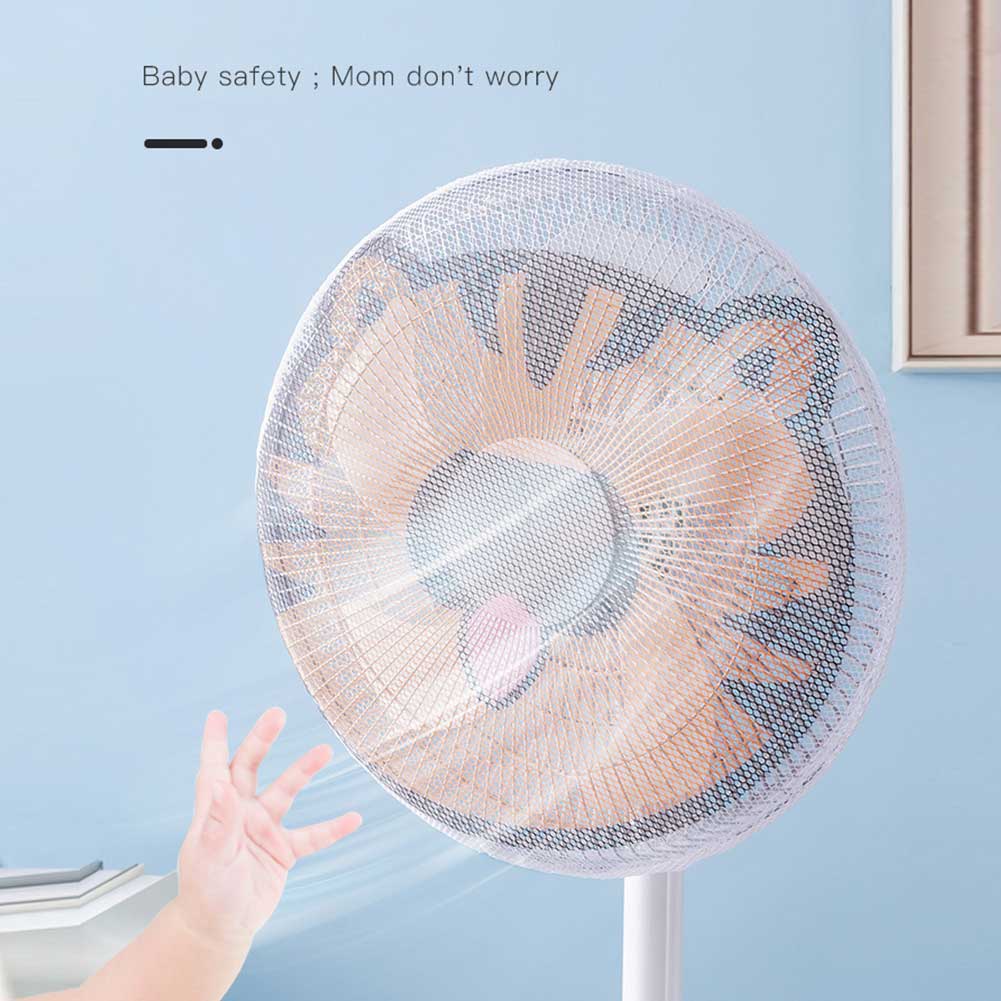 Anti-pinch Hand Guard Electric Fan Cover With Drawstring Child Protection Round Accessories Cartoon Household Net Dust Proof: Tiger / 16inch