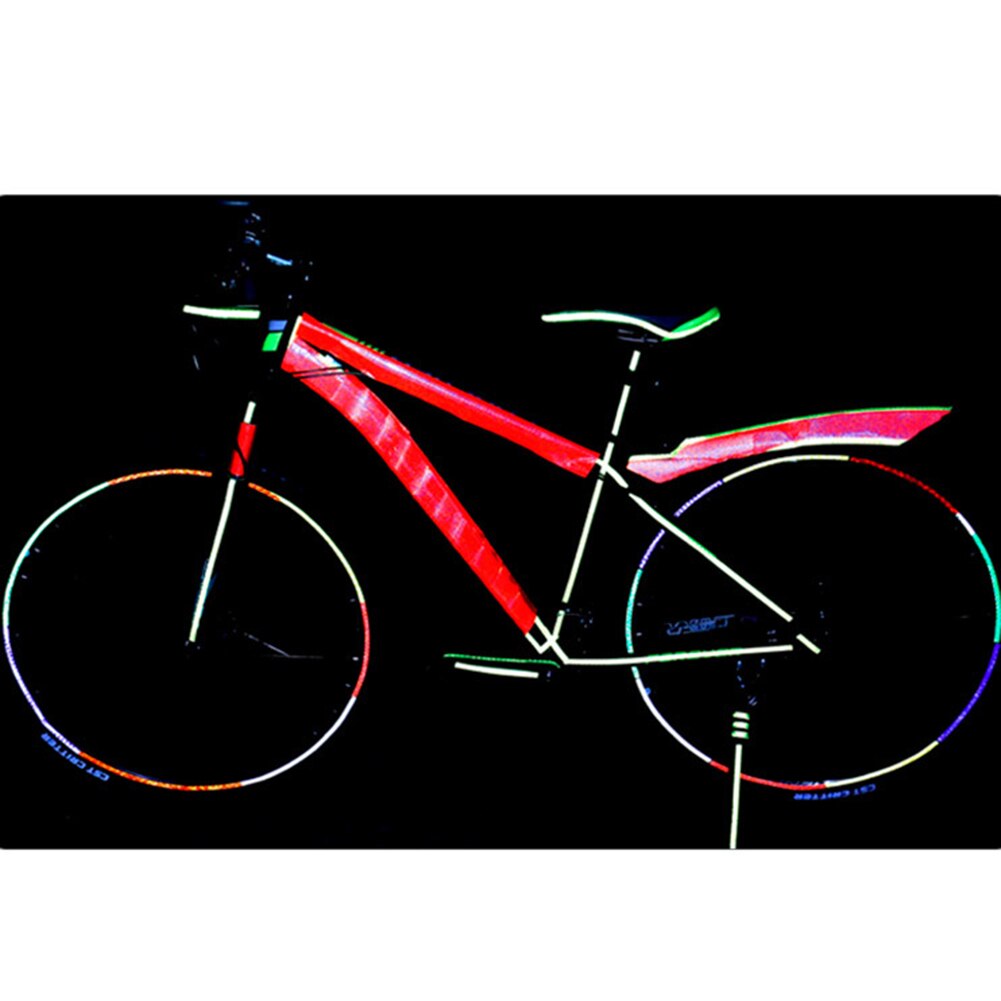 Fiets Lichaam Reflecterende Stickers Nacht Rijden Veiligheid Waterdichte Waarschuwing Tape Strip Sticker Outdoor Sport Reflecterende Waarschuwing Tape