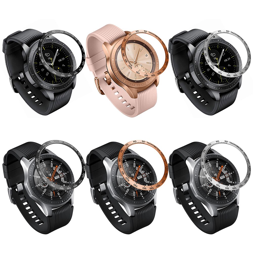 Anti-Kras Staal Bezel Ring Adhesive Cover Voor Samsung Galaxy Horloge 42/46Mm Horloge Case Cover Protector horloge Accessoires