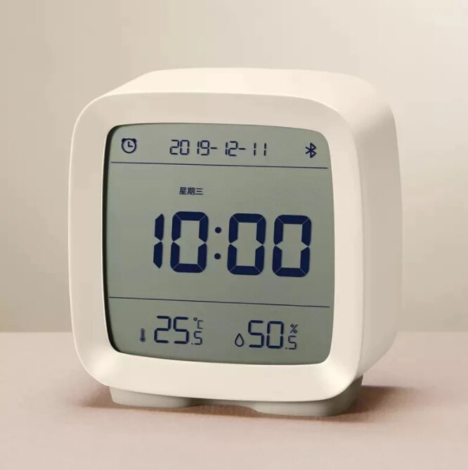 Xiaomi-reloj despertador Qingping Cleargrass con Bluetooth, pantalla de temperatura y humedad, luz nocturna ajustable con aplicación Smart Home