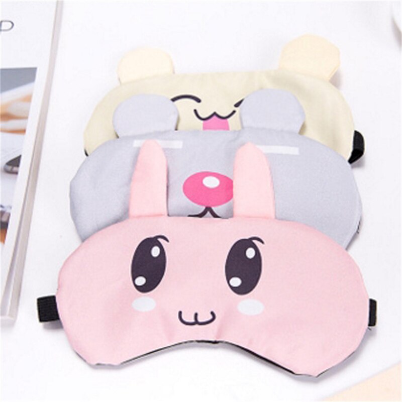 1PC Nette Karikatur Schattierung Schlaf Maske Tragbare Sanft Reise Schlaf Rest Hilfe Auge Maske Abdeckung Augenklappe Schlafen Auge werkzeuge