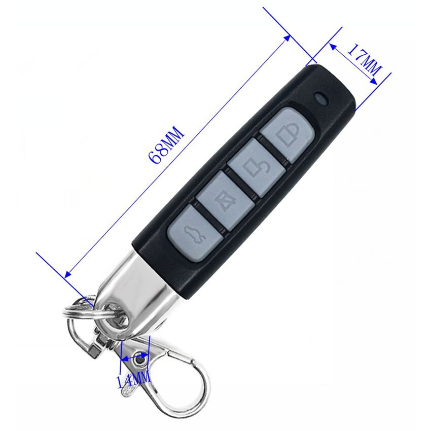 SOONHUA Universal Remote Control 4 Buttons 433mhz Electric Cloning Gate Garage Door Remote Controls Small Size