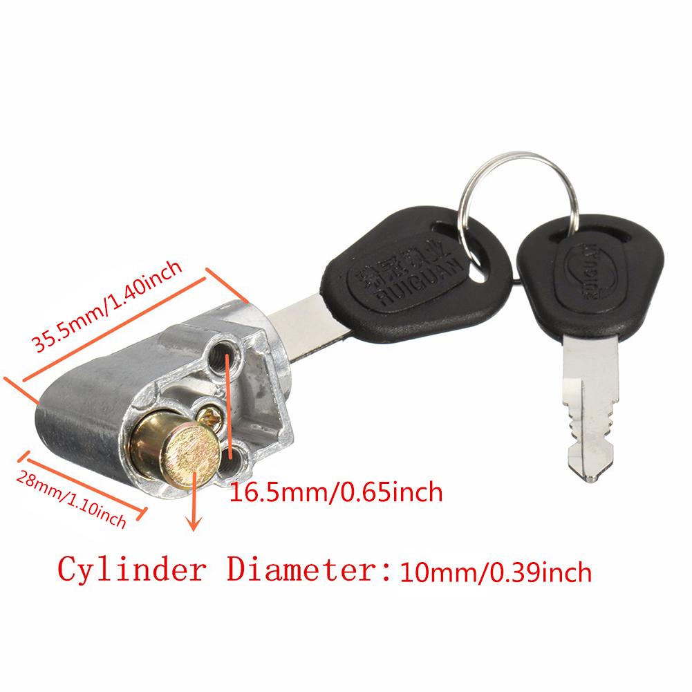 Contactslot Batterij Safety Pack Doos Slot Met 2 Sleutels Voor Motorfiets Elektrische Fiets Scooter E-Bike Beveiliging Motor levert