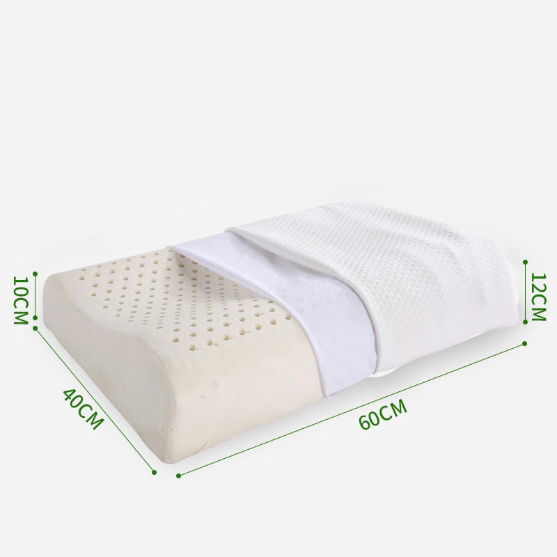 Puur Natuurlijke Latex Orthopedische Kussens Thailand Corrigerende Nek Slaap Kussen Beddengoed Cervicale Kussen Beschermen Wervels Gezondheidszorg: boxingdahao60x40cm