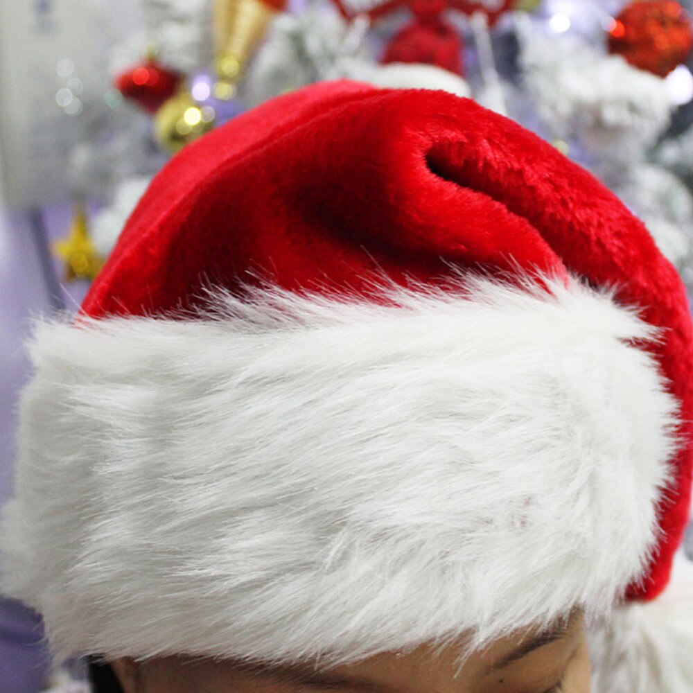 Boné de natal grosso ultra macio pelúcia bonito papai noel fantasia vestido chapéu chapéus de natal adequado para adultos e crianças #20