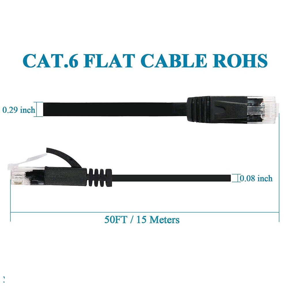 CAT6 Flat Ethernet Cable RJ45 Lan Cable Networking Ethernet Patch Cord CAT 6 Network Cable For Computer Router Laptop