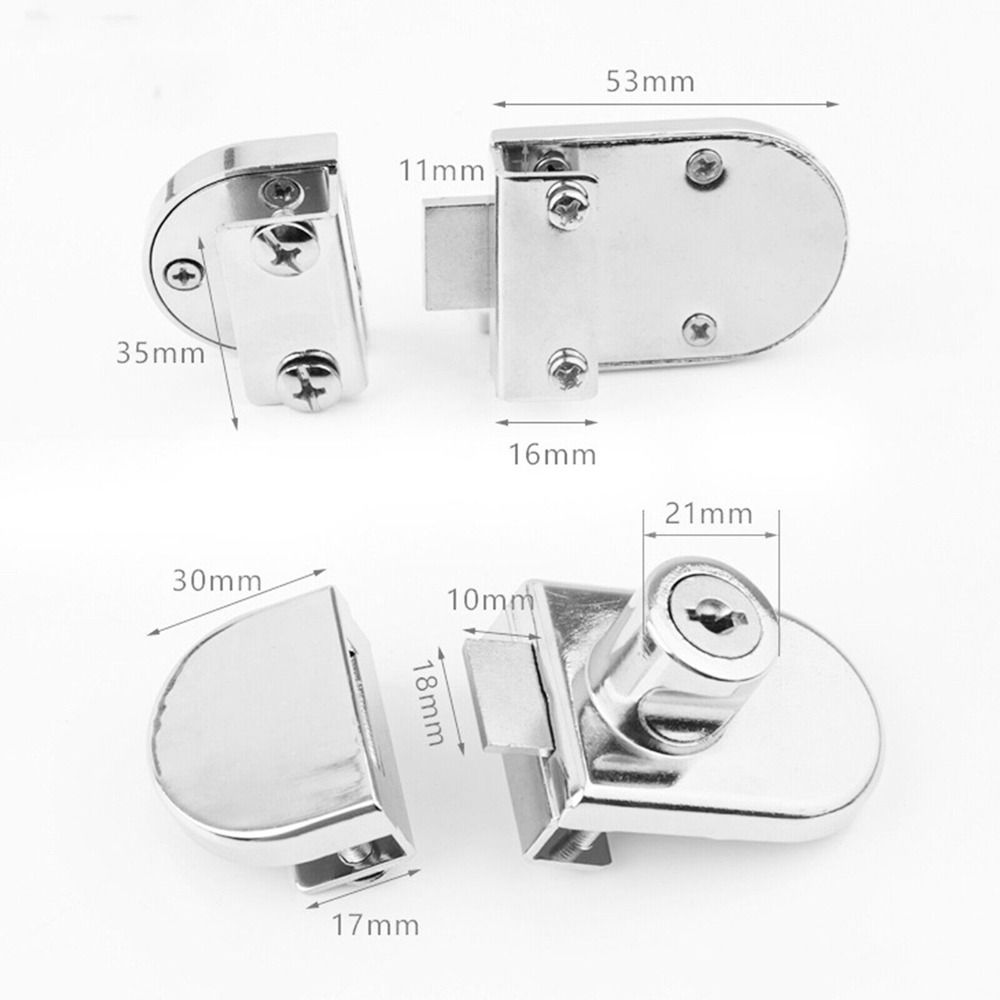 Cabinet Door Lock Glass Display Cabinet/Showcase Locks Single/Double Door No Need Drilling Easy To Install Home Tool