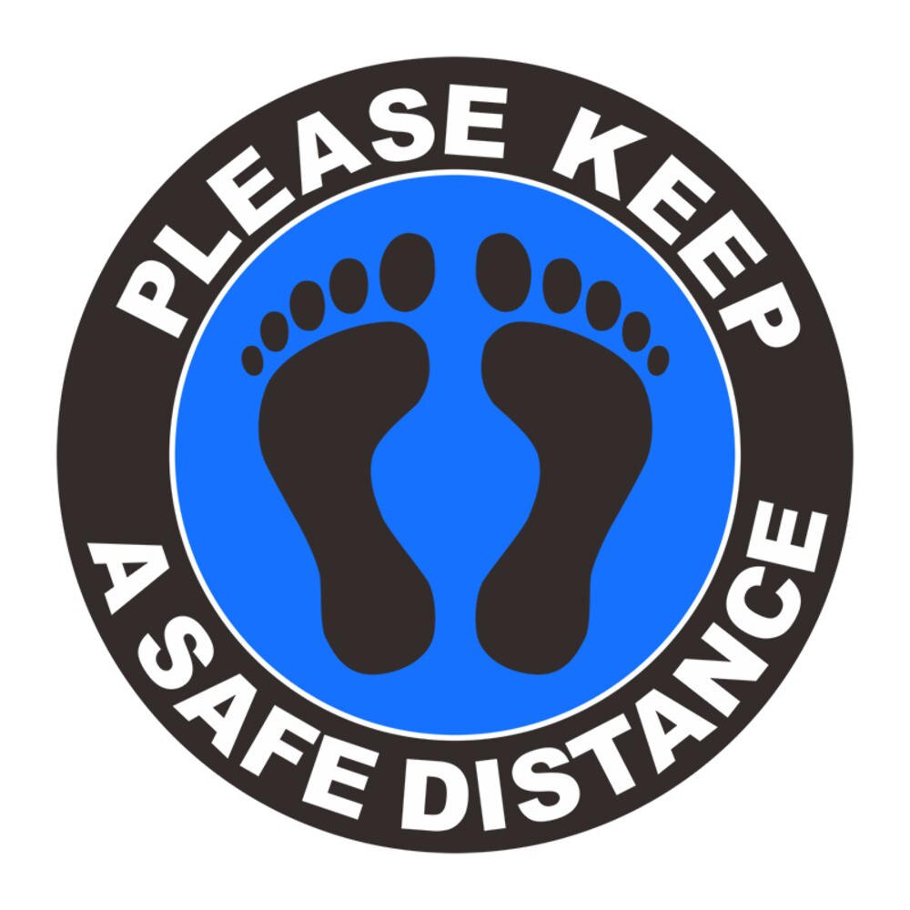 Public area Social Distancing Floor Sticker Indoor Ground Sticker Safety Floor Sign Decal Sticker for Crowd Control Guidanc: 6