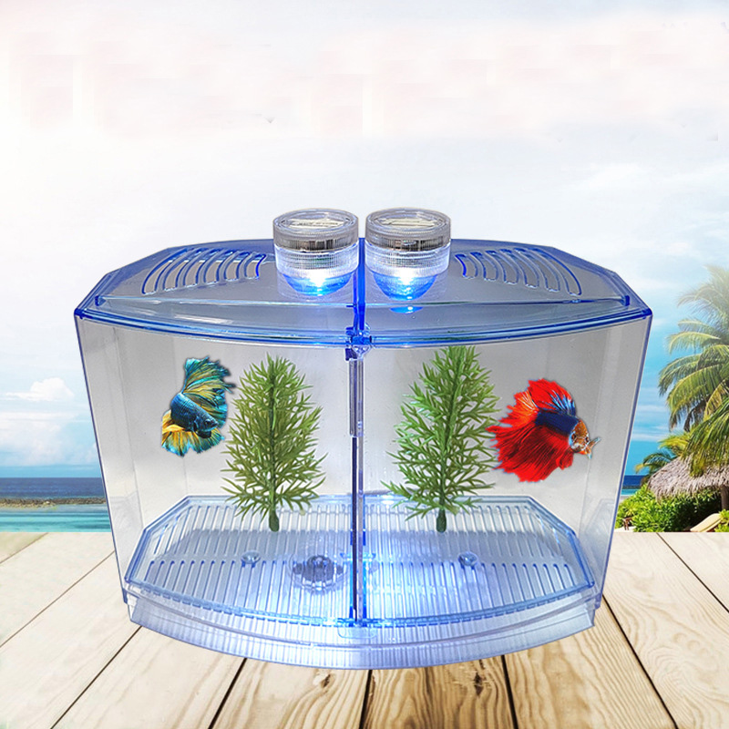 Small Fish Tank Aquarium Tank Kit Beta Fish Tank Set Fish Bowl Accessories for Reptile Jellyfish Goldfish Shrimp Moss Crab