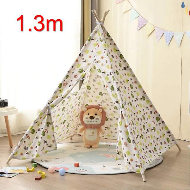1,3 M kinder Zelt Für Kinder Geburtstag Kinder Cabana Große Spielen Haus Dekoration Teppich Tragbare Tipi Infantil Haus: AZ014-tree