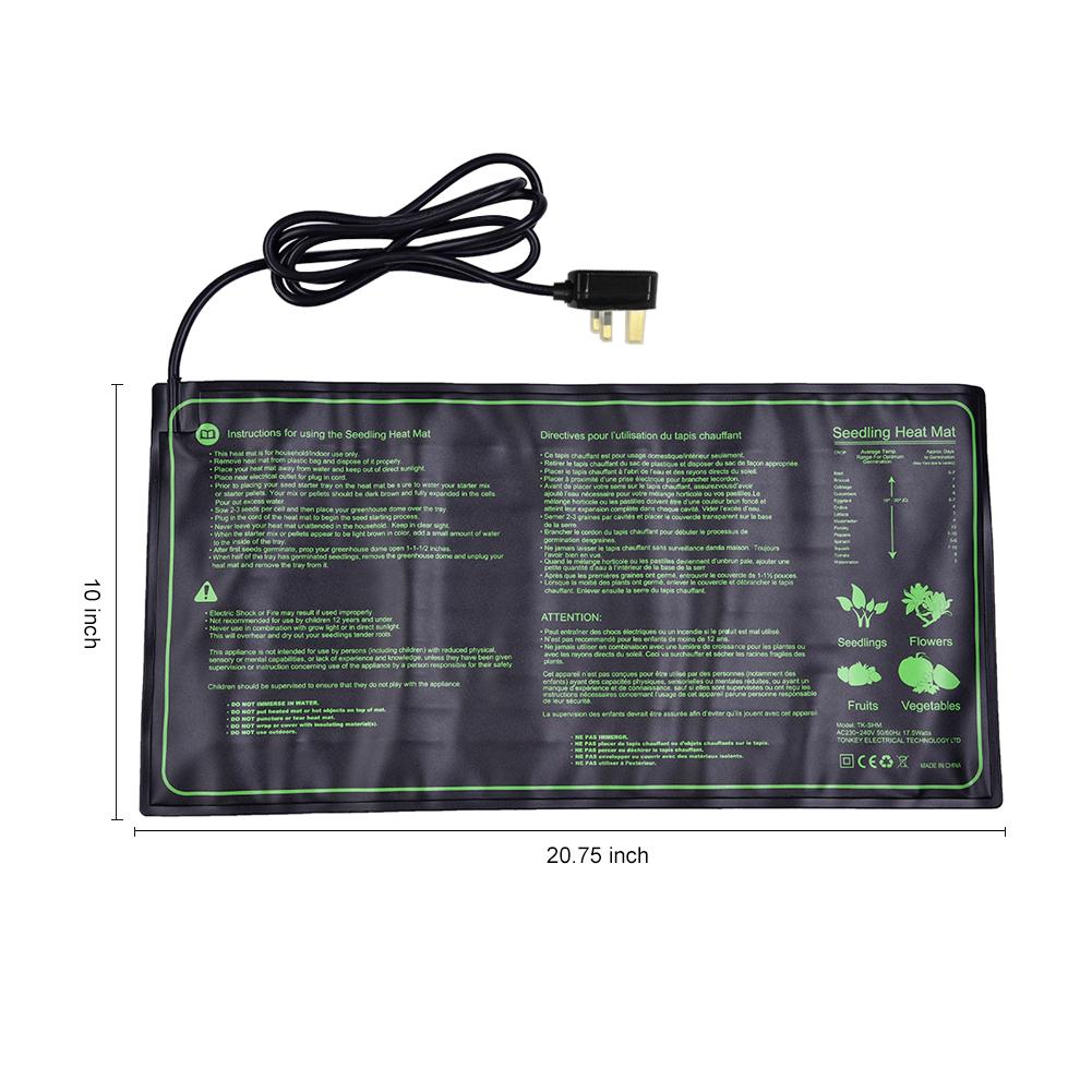 semillero para vivero alfombrilla de calor semillas de germinación de plantas almohadilla de inicio clon impermeable suministros de jardín EE. UU. Reino Unido UE Plug 30E