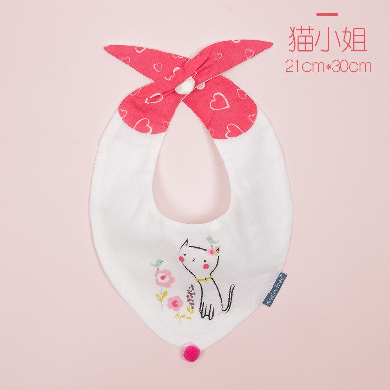 Baby Lätzchen Junge Mädchen Bandana Wasser Absorbieren Lätzchen Spuck Tuch Dreieck Baumwolle Baby Schal Rülpsen Baby Zeug für Neugeborene Zubehör: Katze