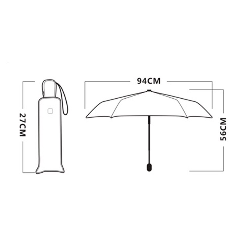 OLYCAT Ultralight Flat Automatic Umbrella Three-Fold Sunny Umbrella Portable Anti-UV Umbrella