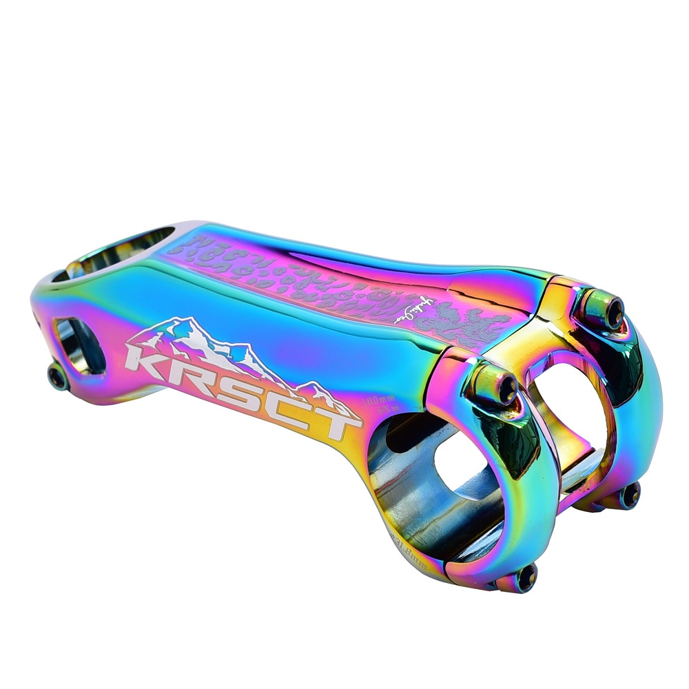 KRSCT CNC Colorful bicycle stem road mountain bike stem mtb 20 degree 28.6*31.8mm 80/90/100mm cycling bike parts Colorful