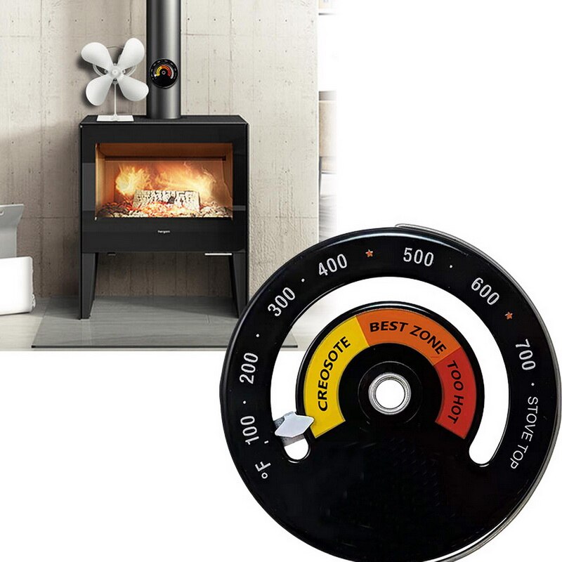 Termómetro magnético de estufa de madera, ventilador para hogar, termómetro de cocina, sensibilidad del hogar, herramienta para horno de barbacoa, triangulación de envíos