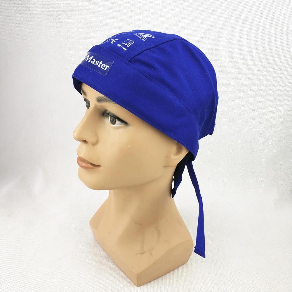 FR Welding Cap Washable Flame Retardant Fabric Cotton CE Certificated Worker Safety Welding Hood Hat Welding Cap: Default Title