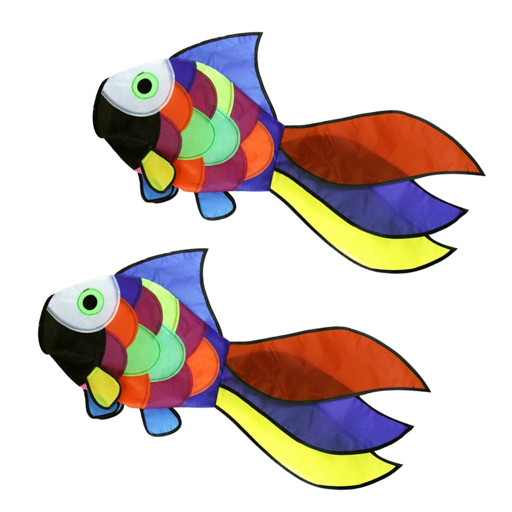 2 Pcs Rainbow Vis Kite Windzak Outdoor Tuin Park Decor Kids Lijn Wasserij Kits Speelgoed
