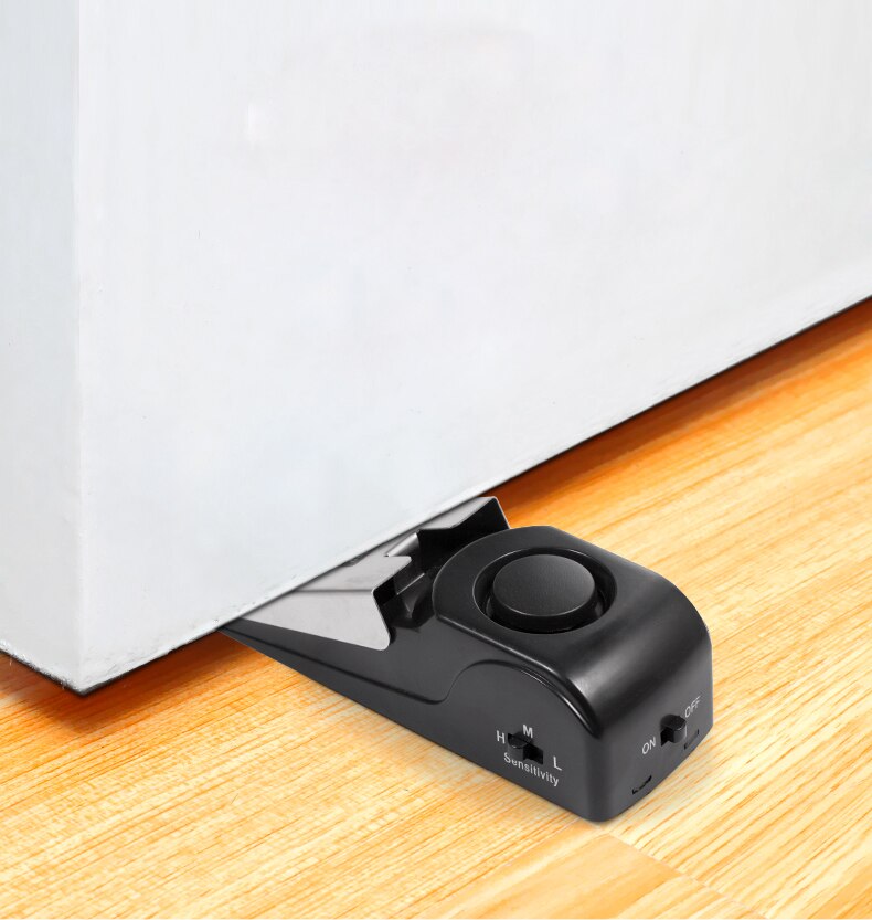 125 dB Wireless Door sensor Triggered stop Security alarm system Home Wedge Shaped Door topper Alarm Block Blocking System