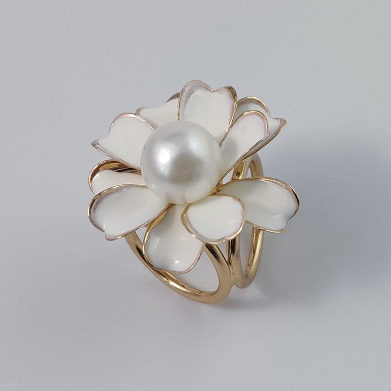Moda flores broche cachecol fivela buquê de cristal luxo cachecol clipes para o natal feminino jóias de natal dropshipping: White