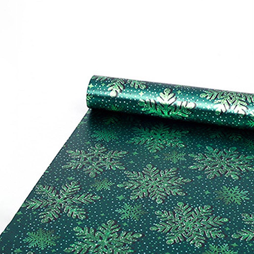 Juleinnpakningspapir premium dekorativt papir innpakningspapir dekorativt til julepynt: Militærgrønn