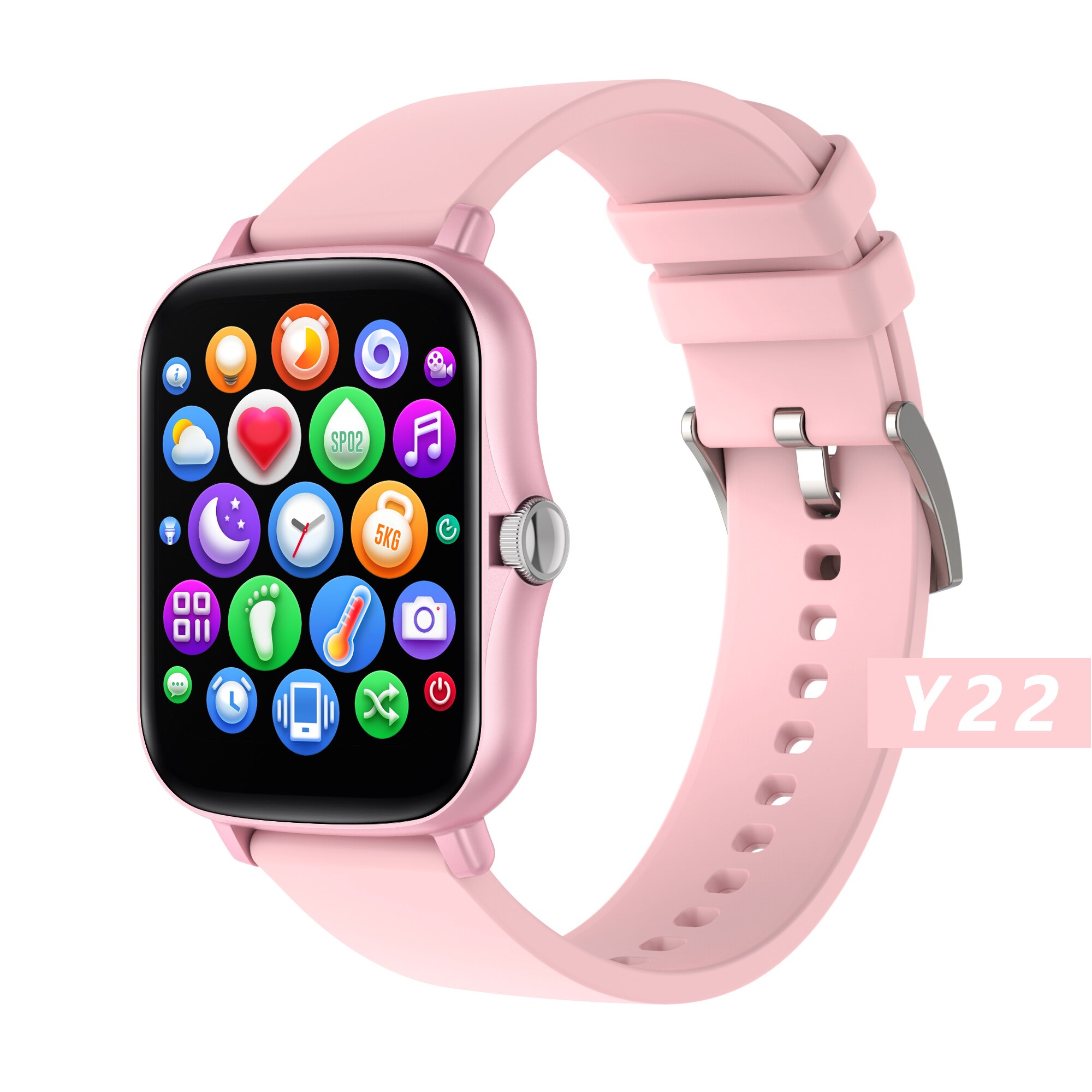 Y22 Smart Watch 1.72 Inch IPS 320*385 45 Days Long Standby Heart Rate Blood Pressure Monitoring Smart Wristband Multi-sport Mode: pink