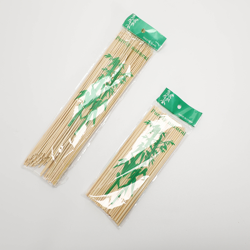 100pcs Bamboo Skewer Sticks Sturdy Disposable Barbecue Fruit Sticks Barbecue Party Buffet Food BBQ Tools Accessorie