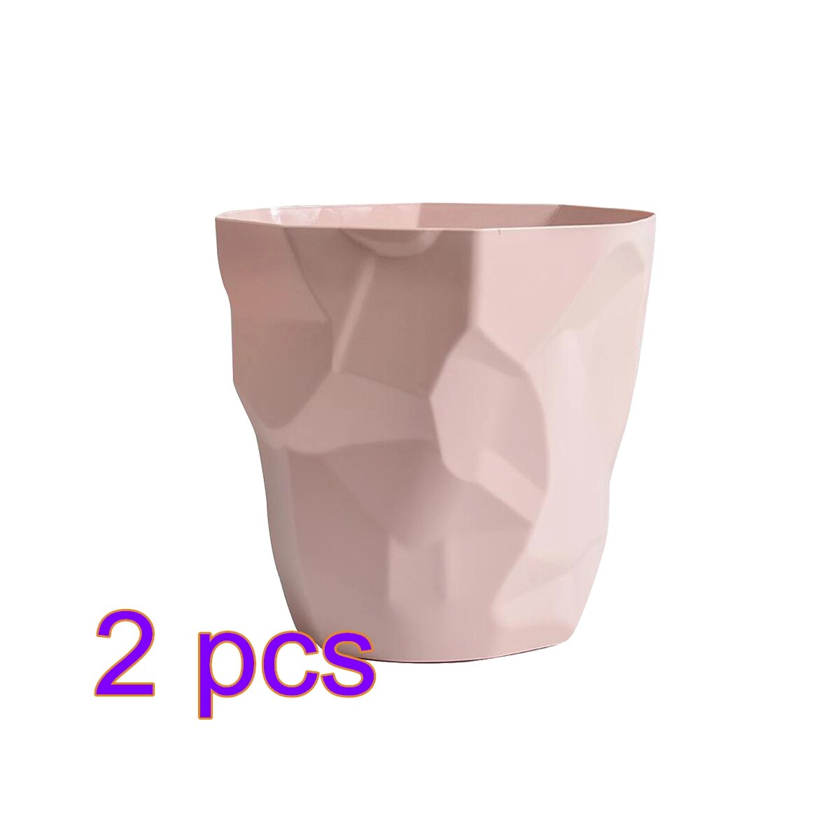 Creatieve Afvalbak Gevouwen Onregelmatige Zonder Cover Prullenbak Woonkamer Keuken Badkamer Opslag Emmer Kantoor Prullenbak: 2pcs pink