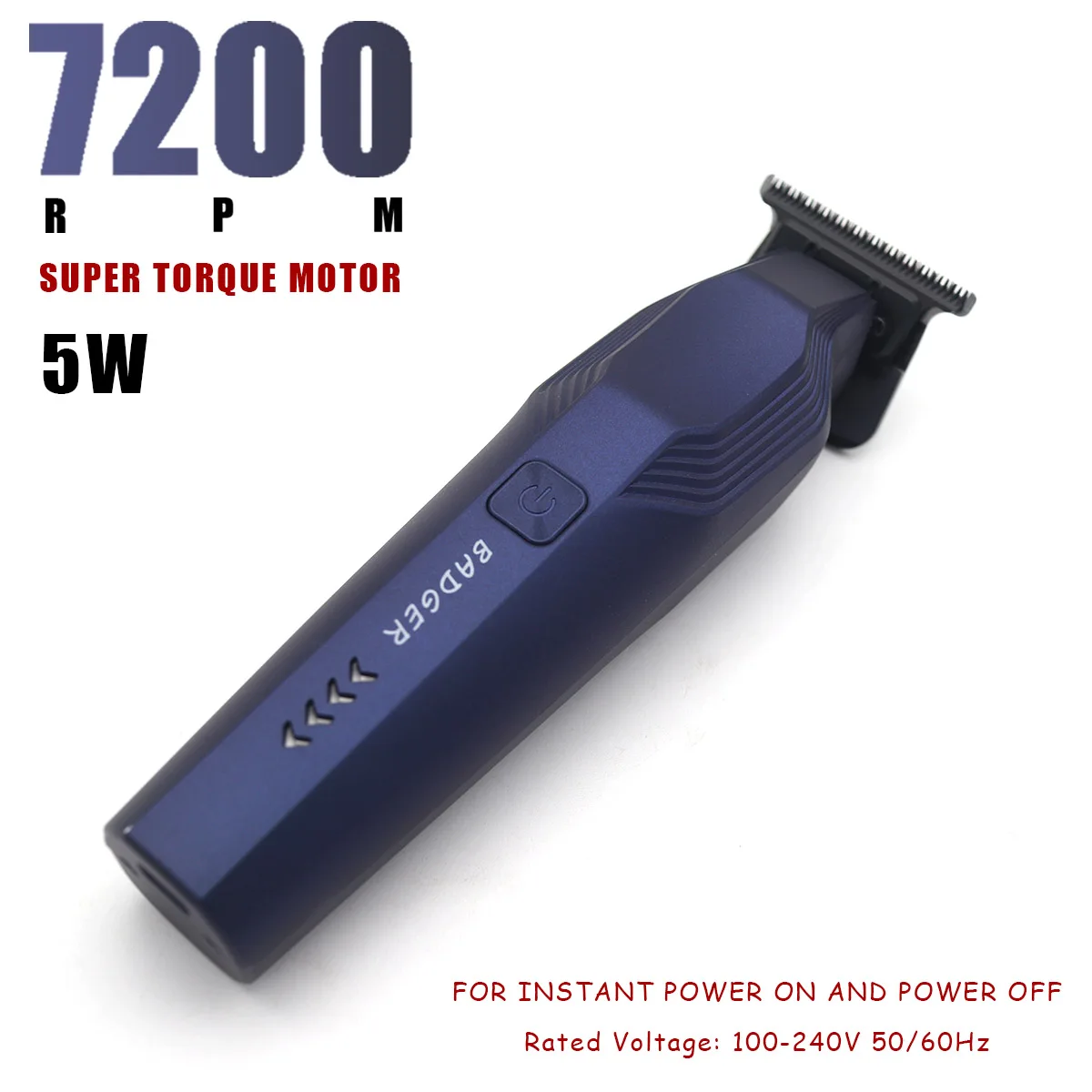 Cortadora de pelo para hombres, cuchilla en T DLC de grafito con cargador de Base, cortadora de pelo USB inalámbrica de poco ruido, máquina de acabado