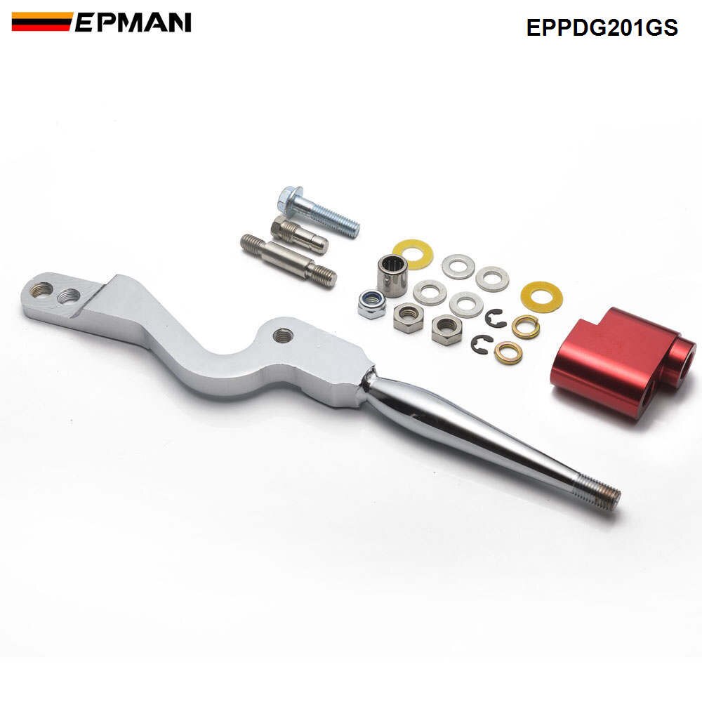EPMAN-recambio de palanca de cambios rápida de tiro corto, de aluminio, JDM, para Mitsubishi Eclipse GSX, GST, GS, DSM, RS, EPPDG201GS: Rojo
