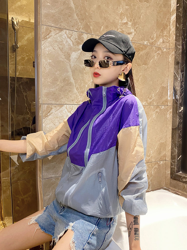 Women Hooded Outerwear Casual Loose Long Sleeve Zipper Jacket Summer Korean Style Streetwear Coat