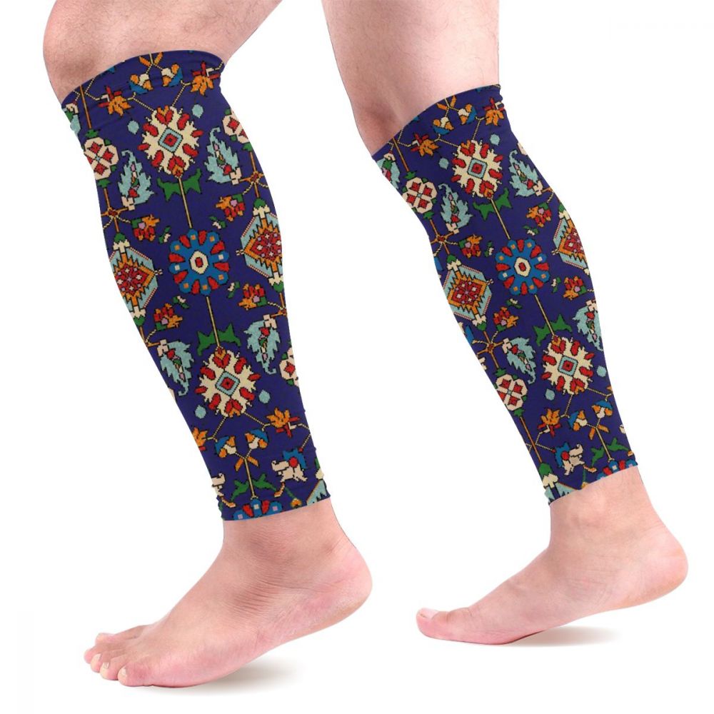 Calf Protector Sleeves Men Women Gym Sports Safety Calf cooling Compression Sleeves Shin Cycling Printing pattern Q007